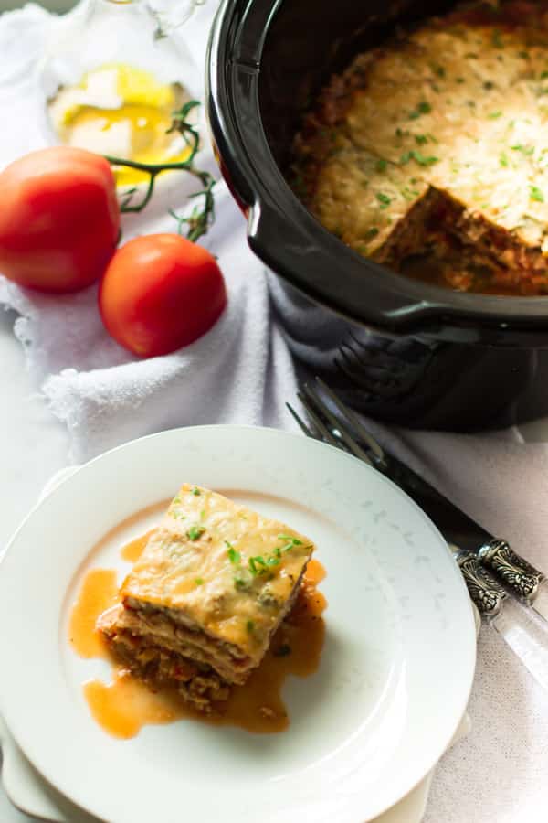 Slow Cooker Zucchini Lasagna #recipe #dinner