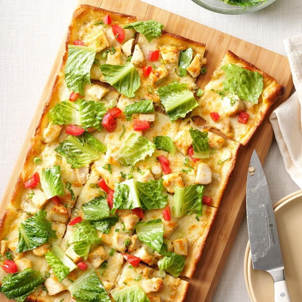 Chicken Caesar Pizza #recipe #dinner