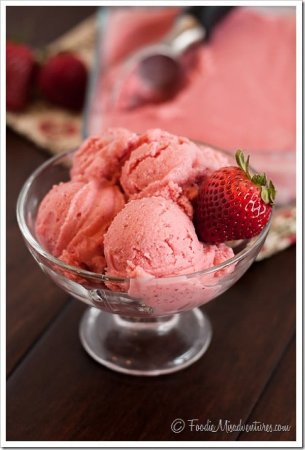 Strawberry Sherbet #recipe #dessert