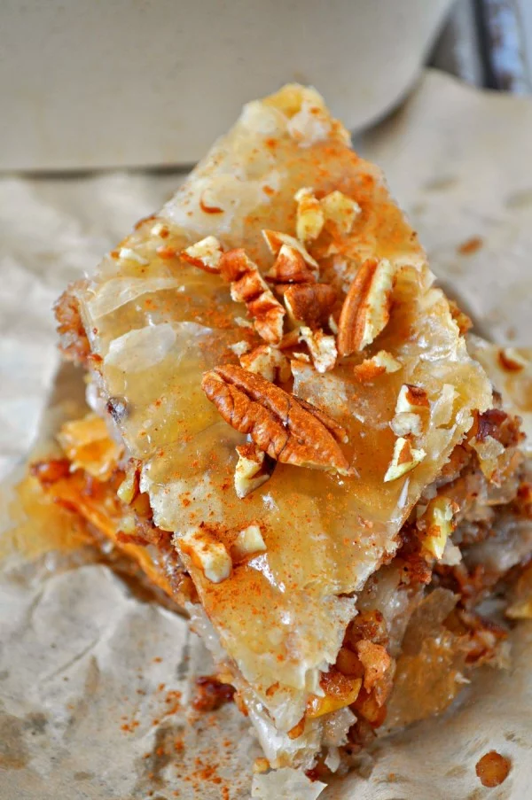 Vegan Apple Pie Baklava #dessert #appleplie #recipe