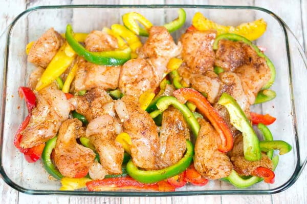 Baked Chicken Fajitas #chicken #recipe #dinner