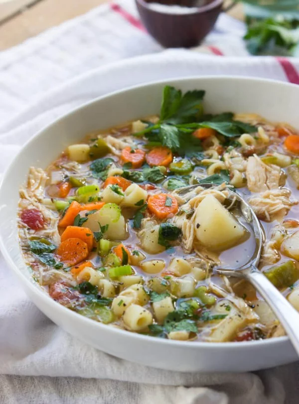 Sicilian Chicken Soup #chicken #soup #dinner #recipe