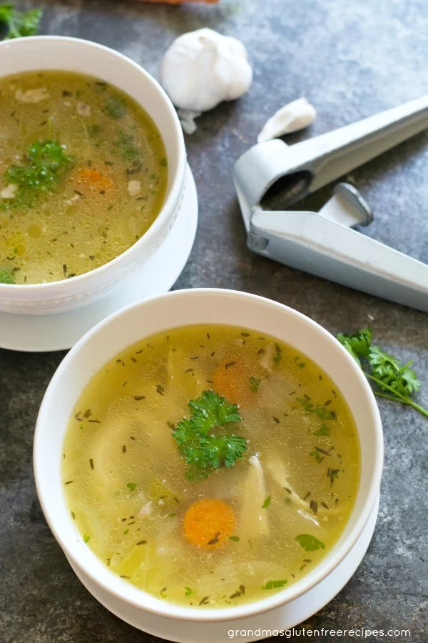 Grandma's Chicken Soup From Scratch #chicken #soup #dinner #recipe