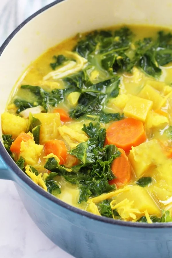 Anti-Inflammatory Turmeric Chicken Soup (Paleo, AIP, Whole 30) #chicken #soup #dinner #recipe