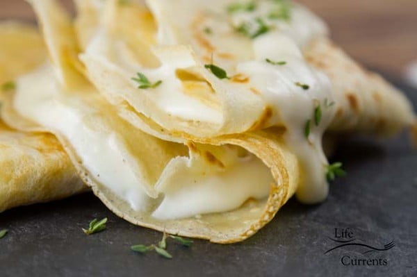 Brie Butter Sauce Crepes #crepes #recipe #dinner