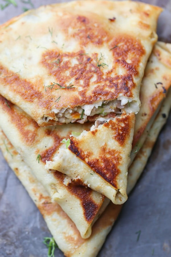 Savory Crepes with Meat Mushroom Veggie filling #crepes #recipe #dinner