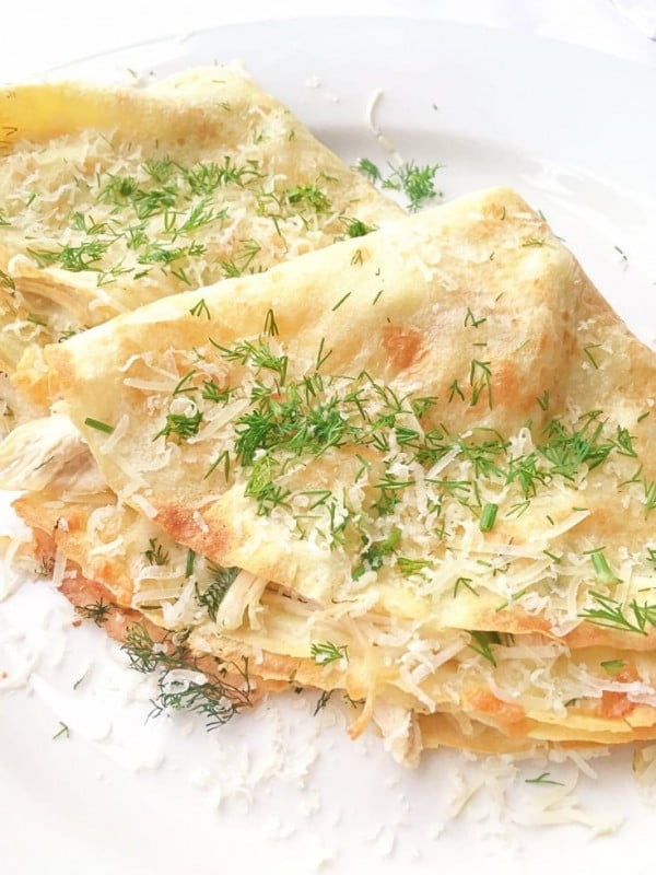 Easy Crepe Recipe With Chicken And Cheese #crepes #recipe #dinner