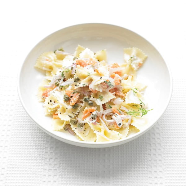 Farfalle Pasta with Smoked Salmon and Cream Cheese #fish #recipe #dinner