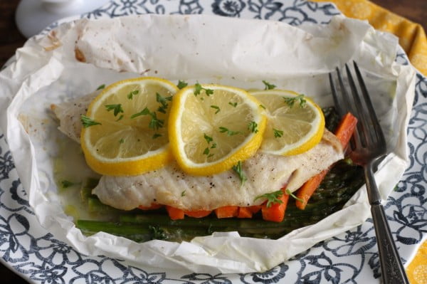 Fish Baked In Parchment #recipe #dinner #fish