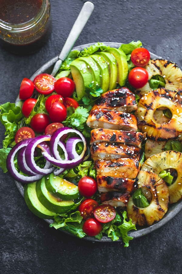 Grilled Teriyaki Chicken Salad #recipe #salad #healthy