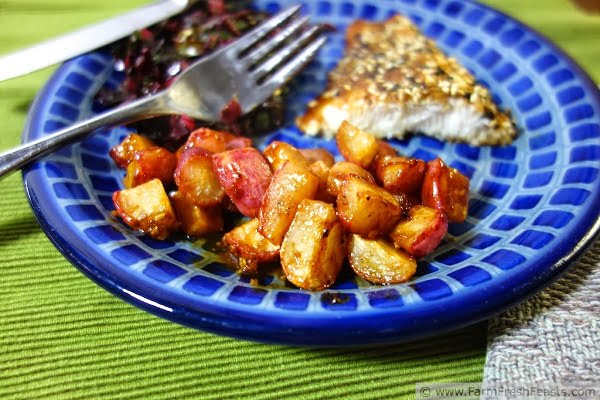 Hoisin Sesame Swai with Radishes #fish #dinner #recipe
