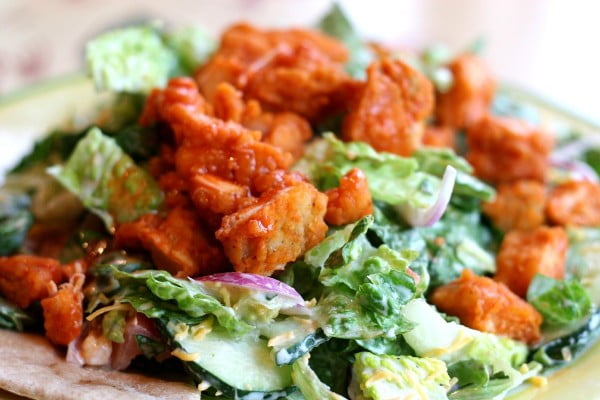 Buffalo Chicken Salad #lowcalorie #recipe #dinner