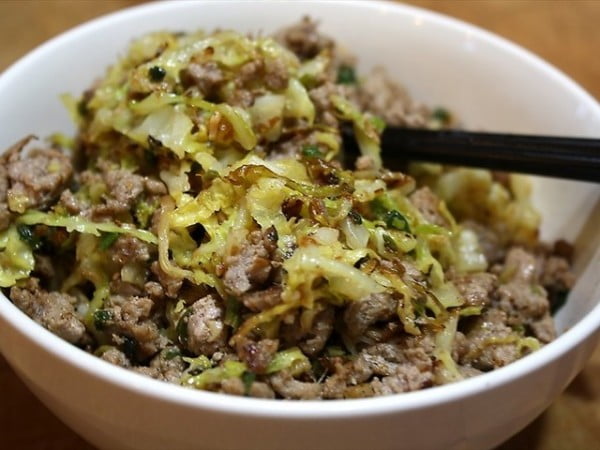 Ground Turkey & Cabbage Stir #lowcalorie #recipe #dinner