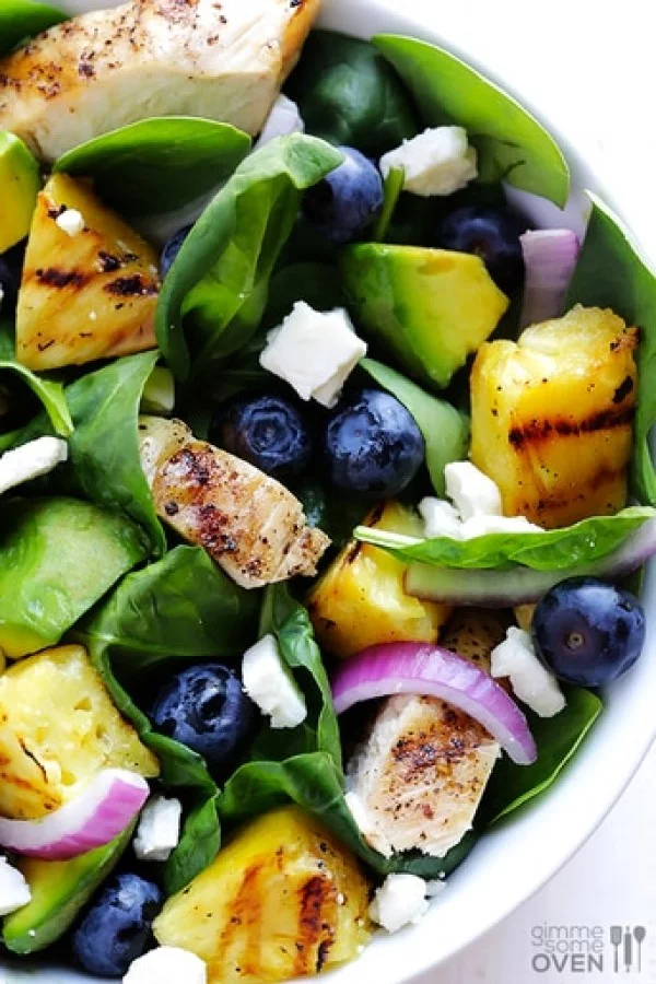 Grilled Pineapple, Chicken and Avocado Salad meat-salad