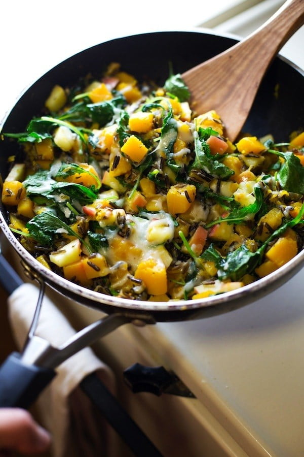 Harvest Wild Rice Skillet #meatless #dinner #recipe