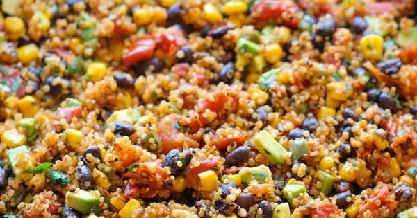 One Pan Mexican Quinoa #meatless #dinner #recipe