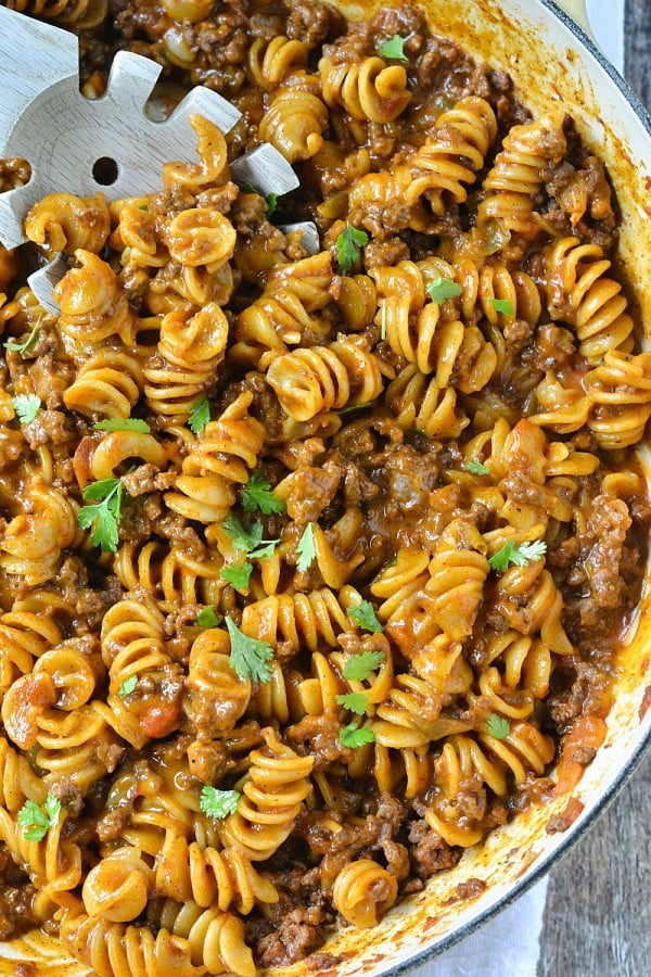 Pot Cheesy Taco Pasta #pasta #dinner #recipe