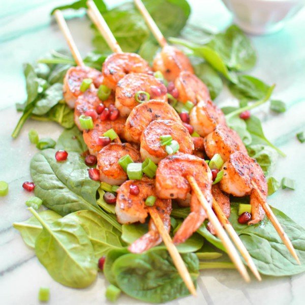 Spicy IPA Shrimp Skewers with Pomegranate Sauce #picnic #recipe #lunch