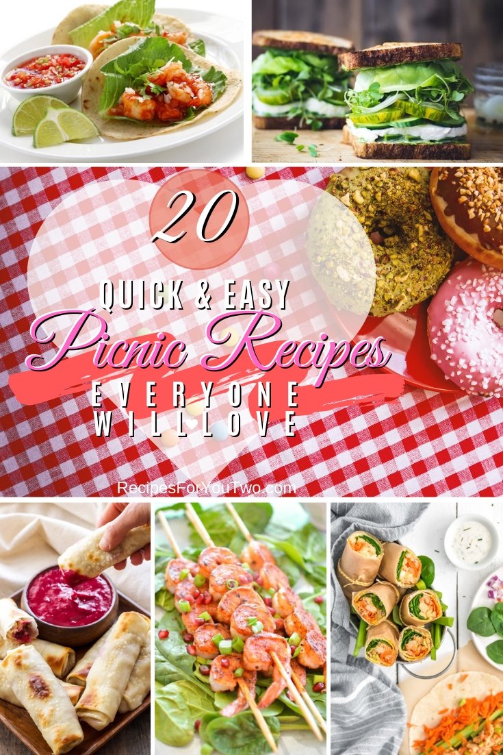 Get ready for the picnic season and family outings. Here are 20 amazing recipes to try! Great list! #recipe #picnic #lunch