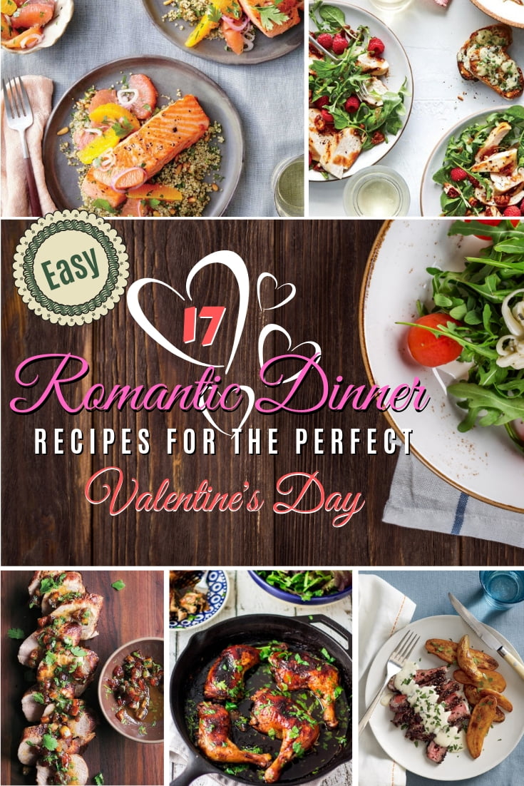 Make your Valentine's Day dinner perfect with one of these easy romantic dinner recipes. A great list of 17 recipes to choose from! #recipe #dinner #romantic
