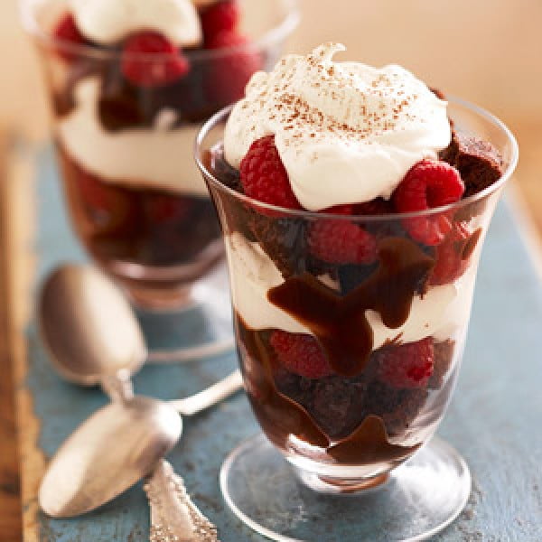 Individual Brownie Trifles #steak #recipe #dinner