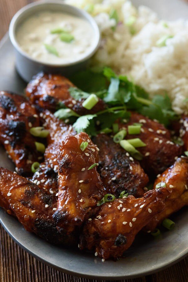 The Best Crispy Oven Baked Chicken Wings with Sticky Honey Garlic Sauce #steak #recipe #dinner