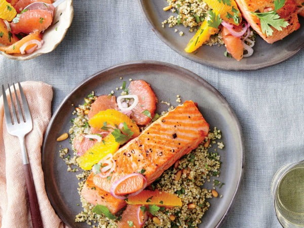 Sautéed Salmon with Citrus Salsa #steak #recipe #dinner