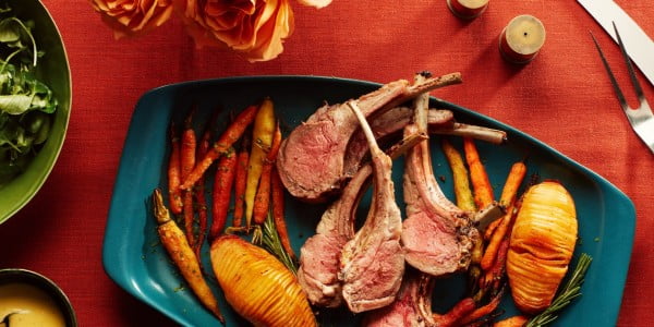 Rosemary Rack of Lamb with roasted Potatoes and Carrots for Two #steak #recipe #dinner
