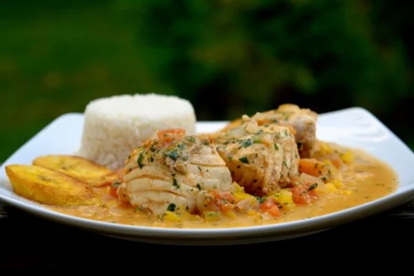 Pescado encocado or fish with coconut sauce - Laylita's Recipes #seafood #dinner #recipe