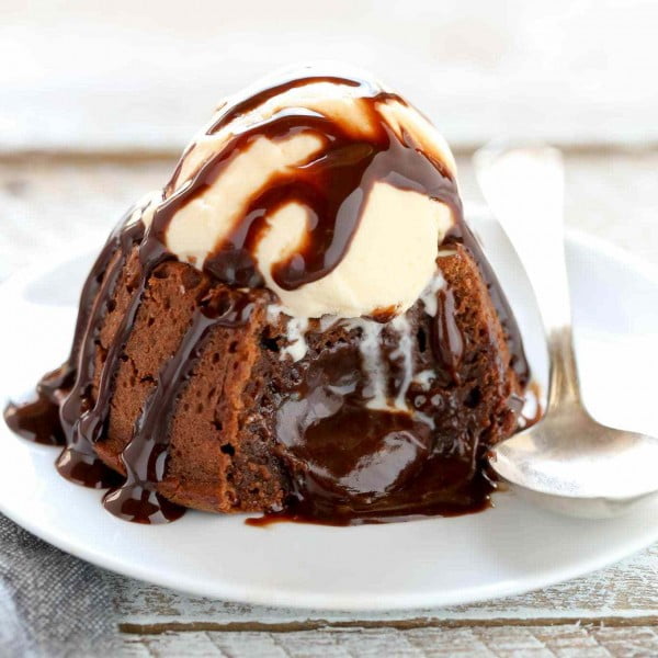 Molten Chocolate Lava Cakes For Two #cake #recipe #dessert