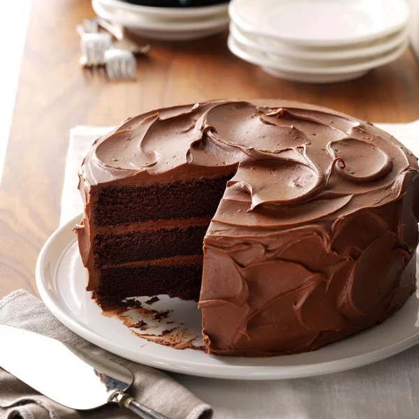 Sandy's Chocolate Cake Recipe | Taste of Home #cake #recipe #dessert