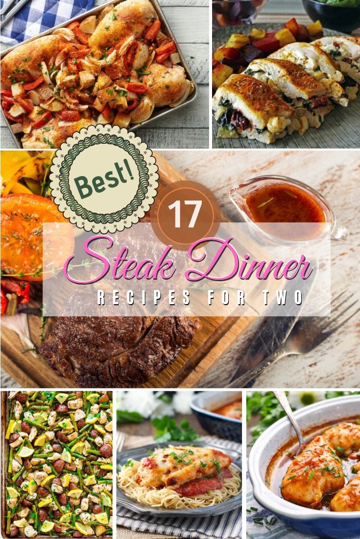 Steak for dinner is always a great choice, especially if you're cooking for two. Here are the best easy steak dinner recipes for two! #recipe #dinner #steak