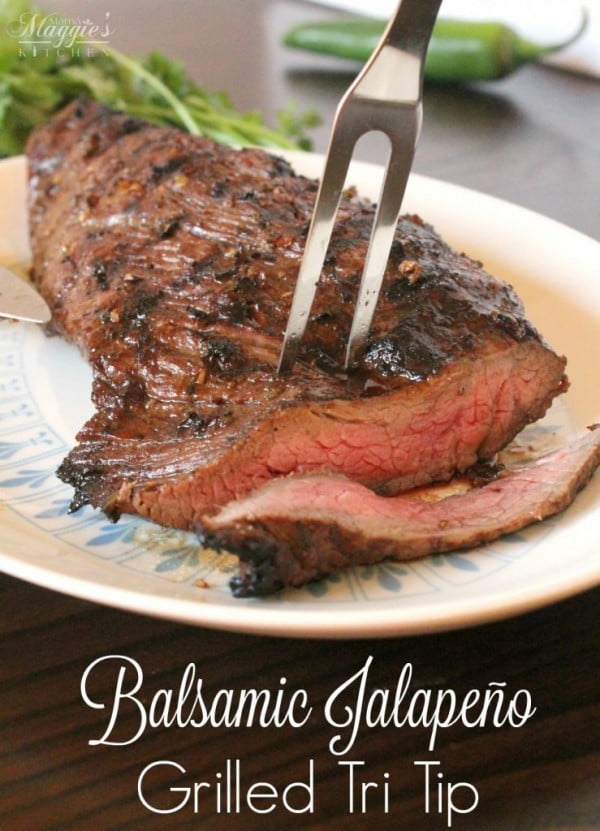 Balsamic Jalapeño Grilled Tri Tip #steak #marinade #bbq #grill #dinner