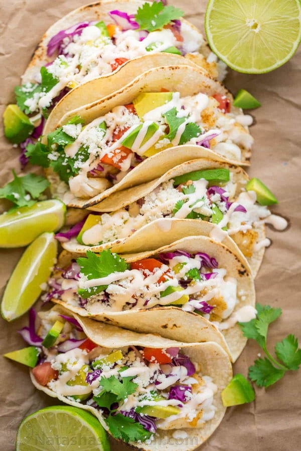 Fish Tacos Recipe with Best Fish Taco Sauce! #tacotuesday #taco #recipe #dinner