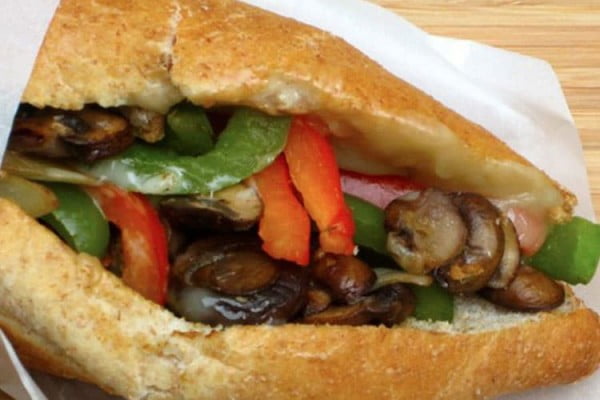 Philly Cheese Sandwich, Vegetarian Style #toasteroven #recipe #dinner