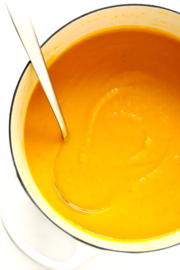 The BEST Butternut Squash Soup! #vegetarian #crockpot #dinner #recipe