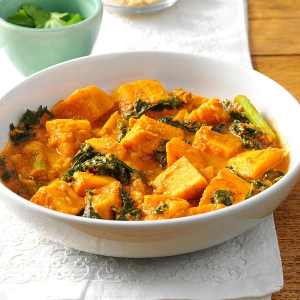 African Peanut Sweet Potato Stew Recipe #vegetarian #crockpot #dinner #recipe