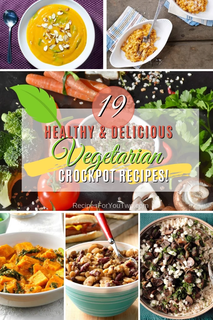 Make some great delicious vegetarian dishes in your crockpot! Here are 19 amazing recipes to choose from. Great list! #recipe #dinner #vegetarian #crockpot