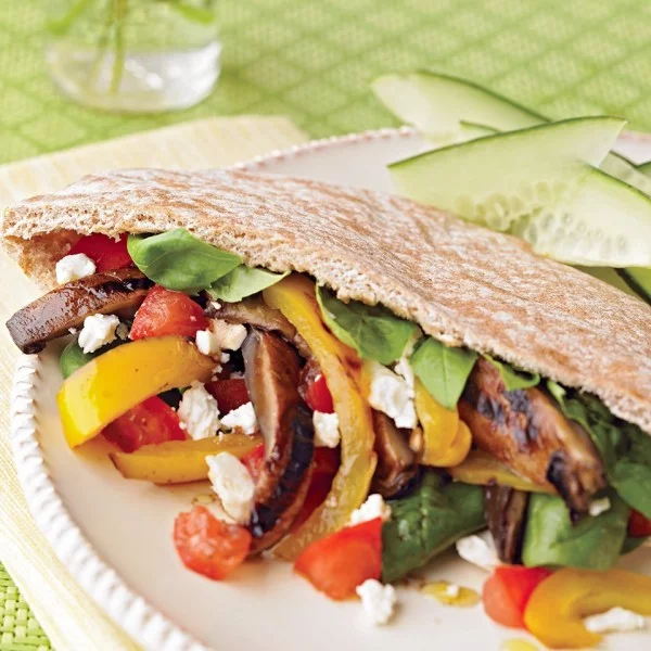 Grilled Vegetable Pitas Recipe #vegetarian #dinner #healthyfood