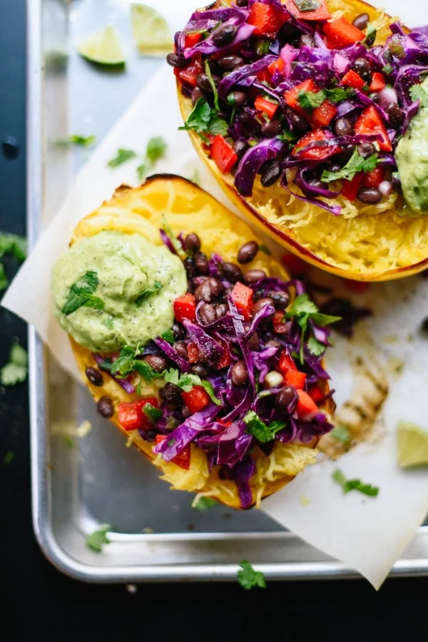 Spaghetti Squash Burrito Bowl Recipe - Cookie and Kate #vegetarian #dinner #healthyfood