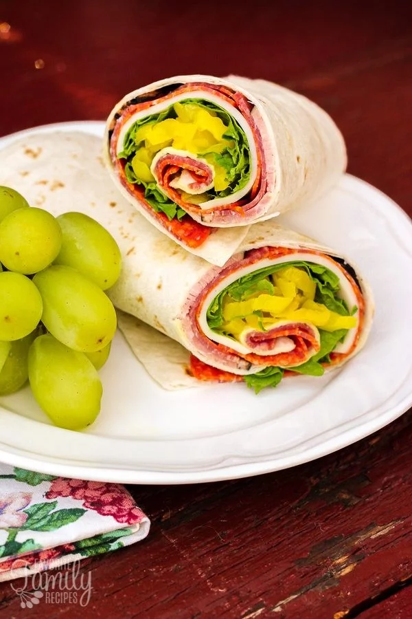 Zesty Italian Lunch Wrap #recipe #wrap #dinner #snack