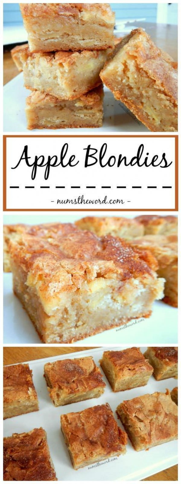 Apple Blondies #apples #food #dessert #snack #recipe