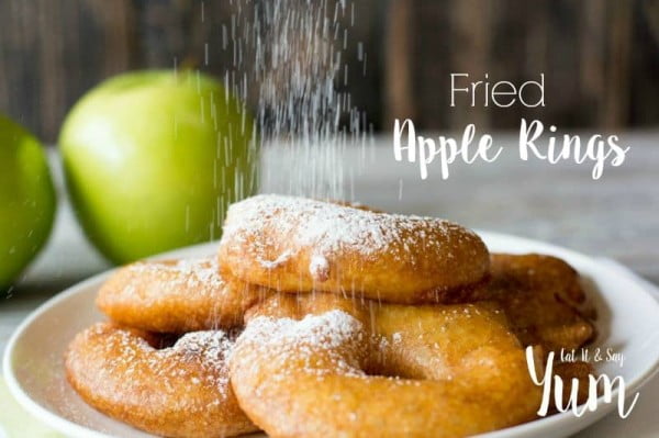 Fried Apple Rings #apples #food #dessert #snack #recipe