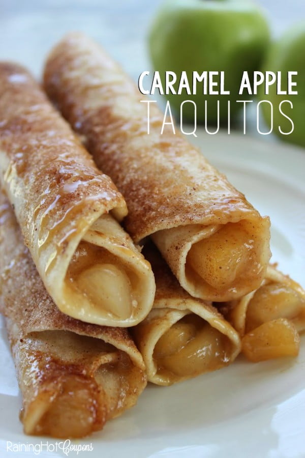 Caramel Apple Taquitos #apples #food #dessert #snack #recipe