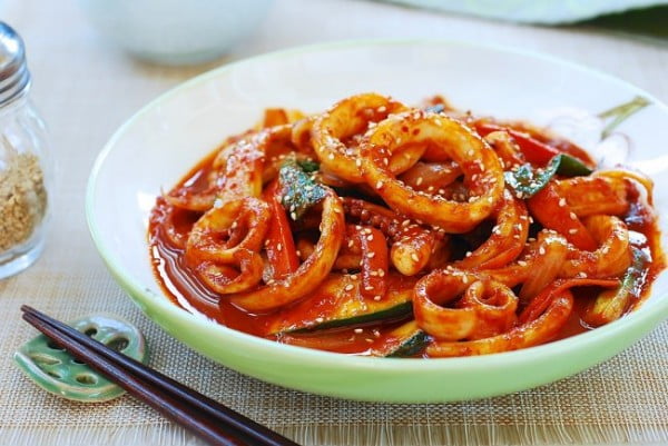Spicy Stir-fried Squid (Ojingeo Bokkeum) #asianfood #dinner #recipe