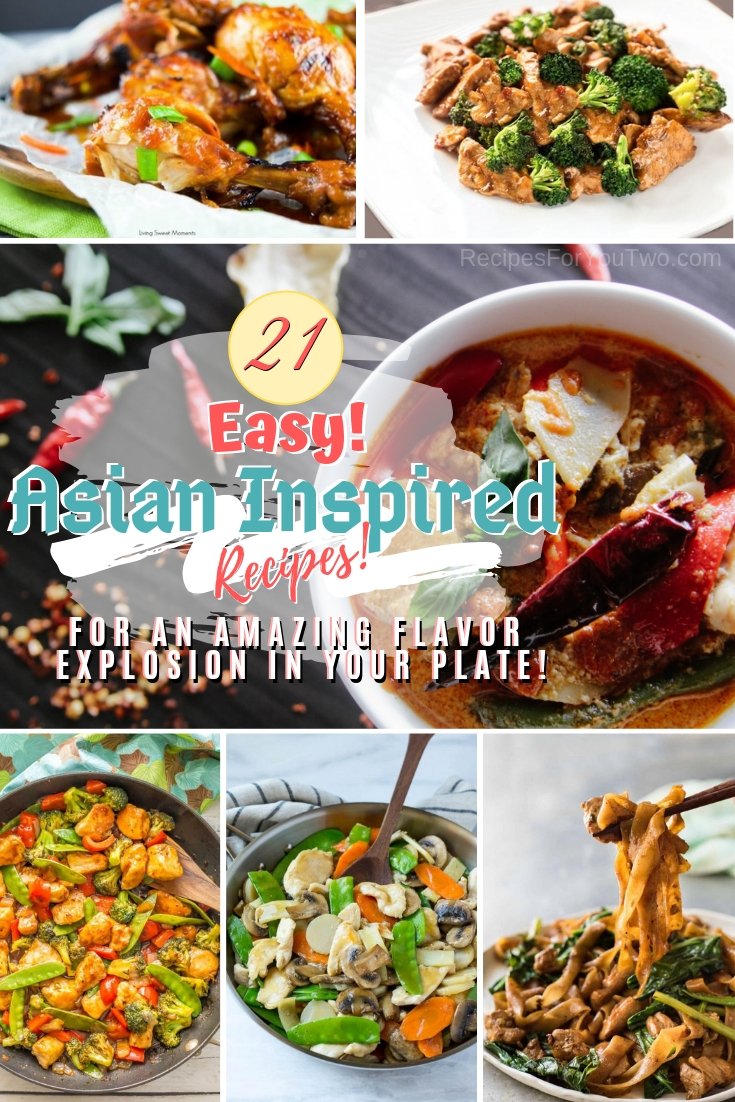 Enjoy an amazing flavor explosion in your plate with these easy Asian inspired dinner recipes. Great list! #recipe #asianfood #dinner
