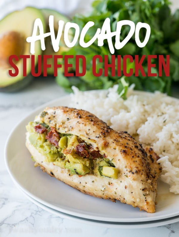 Avocado Stuffed Chicken Breasts #avocado #recipe #food #dinner