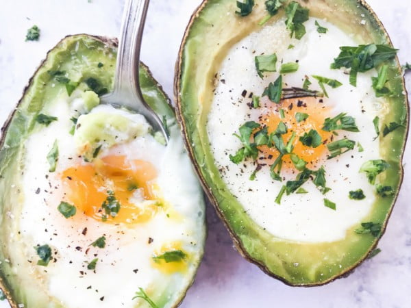 Baked Egg Avocado Boats #recipe #eggs #breakfast