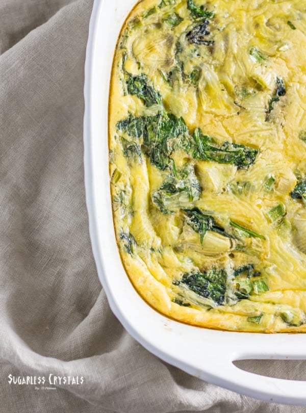 Spinach and Artichoke Keto Egg Bake (Low carb, Grain-Free) #recipe #eggs #breakfast