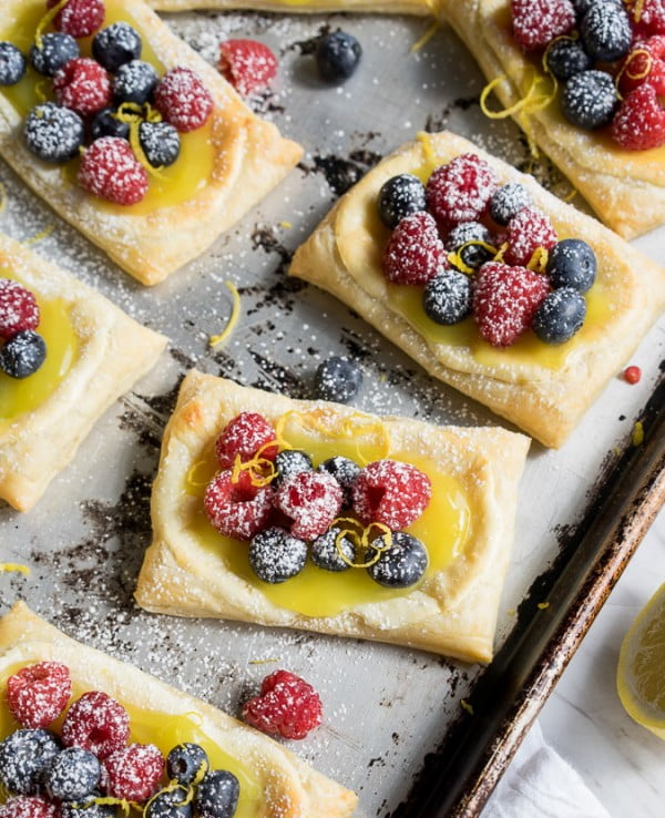 Lemon Berry Cheesecake Puff Pastries #berries #dessert #recipe